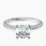 Grace Micro pavé Eternity Lab Diamond Engagement Ring in 10kt White Gold