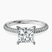 Grace Micro pavé Eternity Lab Diamond Engagement Ring in 10kt White Gold
