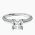Grace Micro pavé Eternity Lab Diamond Engagement Ring in 10kt White Gold