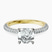 Grace Micro pavé Eternity Lab Diamond Engagement Ring in 10kt Yellow Gold