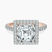 Elle classic halo Lab Diamond Engagement Ring in 9ct Rose Gold