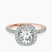 Elle classic halo Lab Diamond Engagement Ring in 9ct Rose Gold