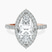 Elle classic halo Lab Diamond Engagement Ring in 9ct Rose Gold