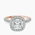 Elle classic halo Lab Diamond Engagement Ring in 9ct Rose Gold