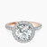 Elle classic halo Lab Diamond Engagement Ring in 9ct Rose Gold