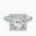 Elle classic halo Lab Diamond Engagement Ring in 9ct White Gold