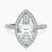 Elle classic halo Lab Diamond Engagement Ring in 9ct White Gold