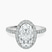 Elle classic halo Lab Diamond Engagement Ring in 9ct White Gold