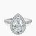 Elle classic halo Lab Diamond Engagement Ring in 9ct White Gold