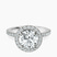 Elle classic halo Lab Diamond Engagement Ring in 9ct White Gold