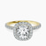 Elle classic halo Lab Diamond Engagement Ring in 9ct Yellow Gold