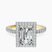 Elle classic halo Lab Diamond Engagement Ring in 9ct Yellow Gold