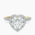 Elle classic halo Lab Diamond Engagement Ring in 14ct Yellow Gold