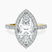 Elle classic halo Lab Diamond Engagement Ring in 18ct Yellow Gold