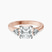 Synthia Three stone Lab Diamond Engagement Ring in 14kt Rose Gold