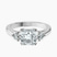 Synthia Three stone Lab Diamond Engagement Ring in Platinum