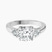 Synthia Three stone Lab Diamond Engagement Ring in Platinum