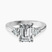 Synthia Three stone Lab Diamond Engagement Ring in Platinum