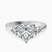 Synthia Three stone Lab Diamond Engagement Ring in 18kt White Gold