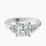 Synthia Three stone Lab Diamond Engagement Ring in Platinum
