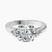 Synthia Three stone Lab Diamond Engagement Ring in Platinum