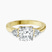 Synthia Three stone Lab Diamond Engagement Ring in 10kt Yellow Gold
