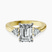 Synthia Three stone Lab Diamond Engagement Ring in 10kt Yellow Gold