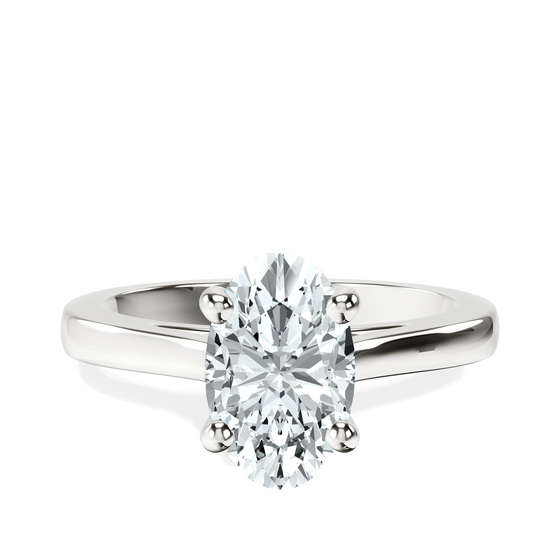 Teagan Solitaire 2mm Lab Diamond Ring front view