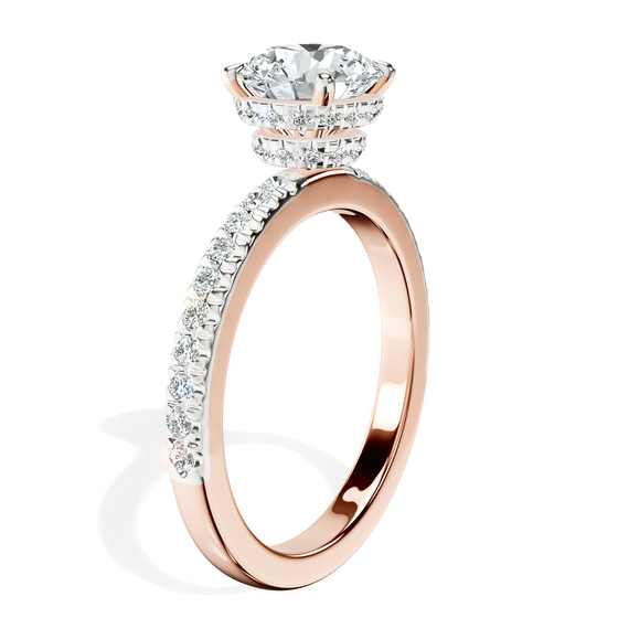 Jia Secret Double Halo Eternity Lab Diamond Ring left view