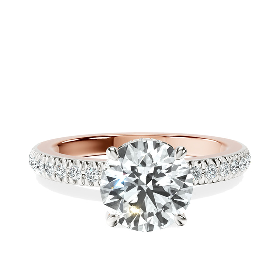 Jia Secret Double Halo Eternity Lab Diamond Ring front view