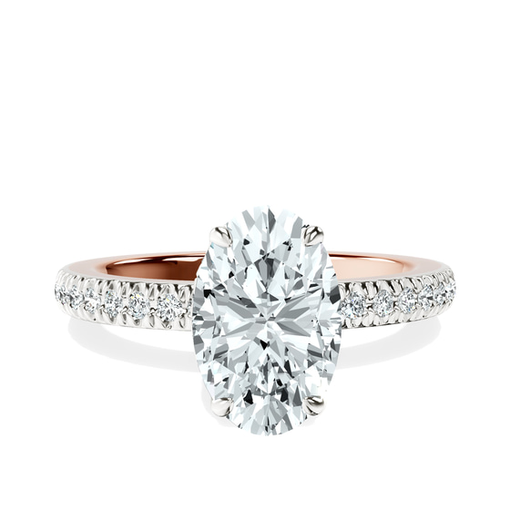 Jia Secret Double Halo Eternity Lab Diamond Ring front view