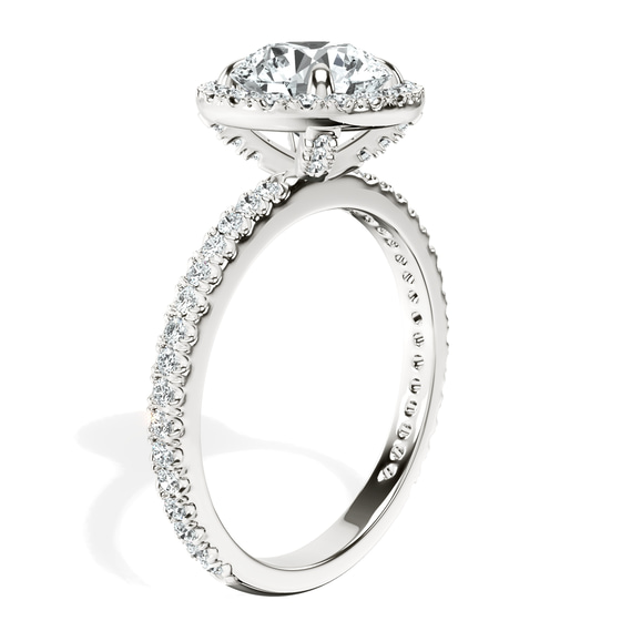 Klarissa Halo Lab Diamond Eternity Ring left view