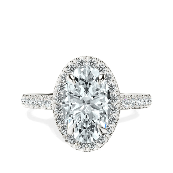 Klarissa Halo Lab Diamond Eternity Ring front view