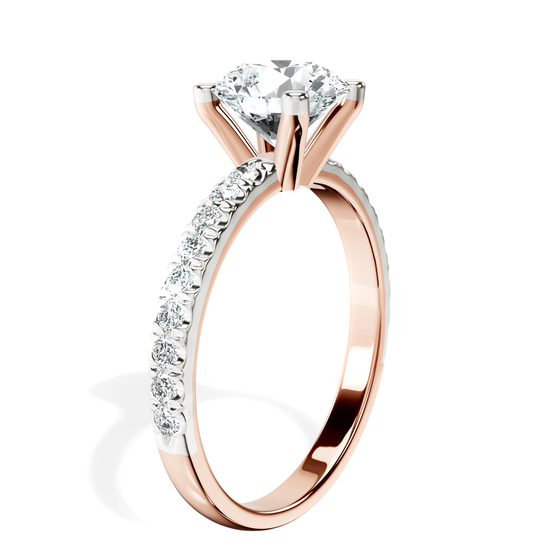 Venetia Half Eternity Lab Diamond Ring top view