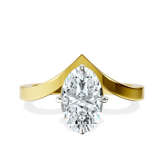 Janes Chevron Lab Diamond Ring