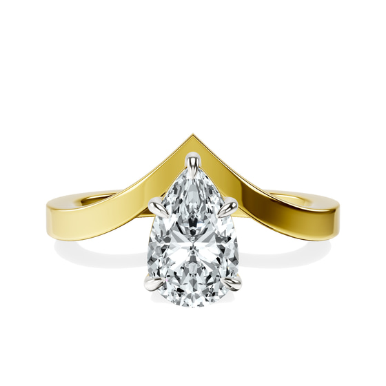 Janes Chevron Lab Diamond Ring