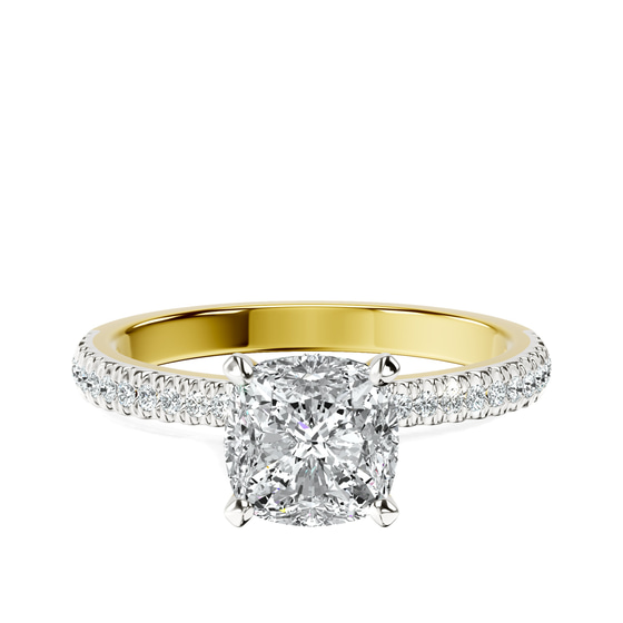 Etienne Secret Halo Lab Diamond Ring