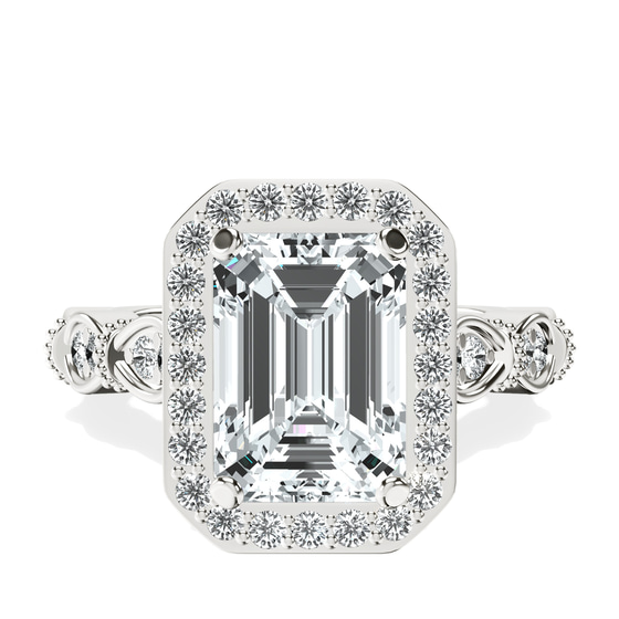 Micaela Halo Lab Diamond Ring front view