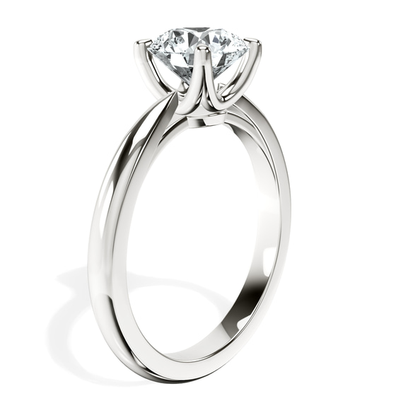 Azalea Classic Solitaire 2mm Lab Diamond Ring left view
