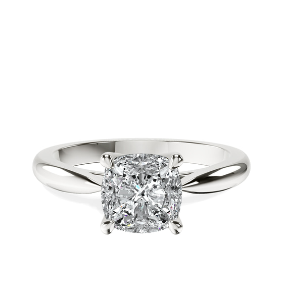 Azalea Classic Solitaire 2mm Lab Diamond Ring front view