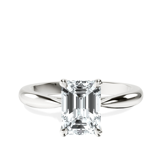 Azalea Classic Solitaire 2mm Lab Diamond Ring front view