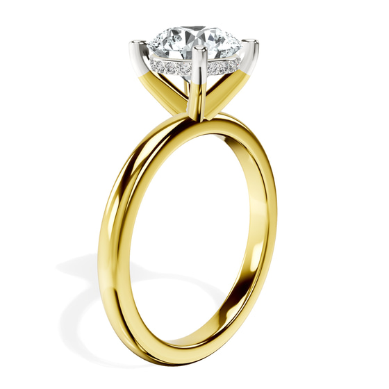 Mildred Hidden Halo Solitaire Lab Diamond Ring left view