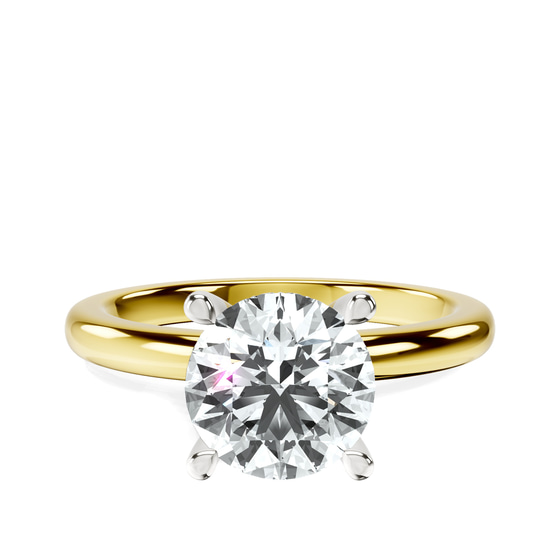 Mildred Hidden Halo Solitaire Lab Diamond Ring front view