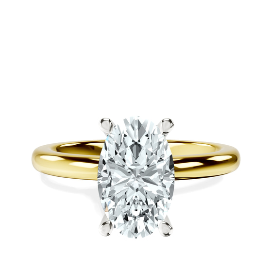 Mildred Hidden Halo Solitaire Lab Diamond Ring front view
