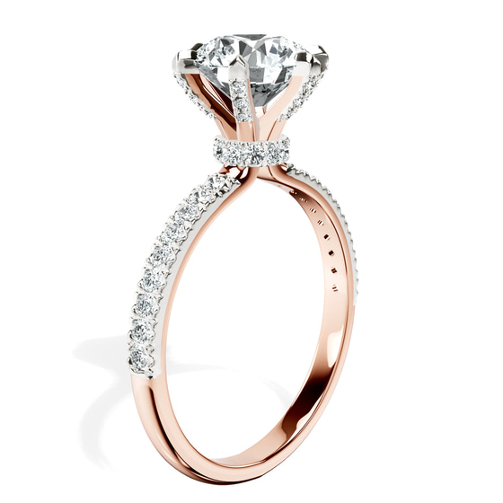 Mereia Secret Halo Lab Diamond Ring top view