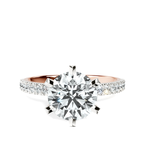 Mereia Secret Halo Lab Diamond Ring front view