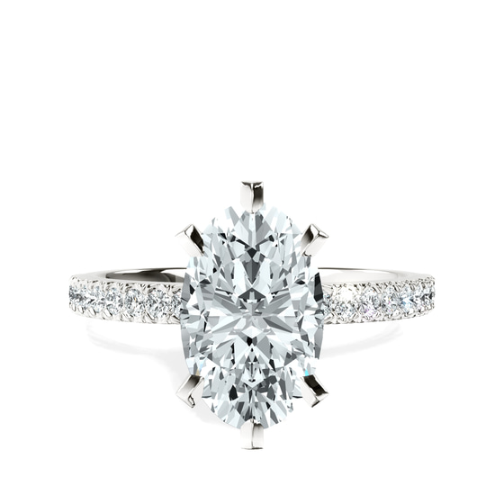 Mereia Secret Halo Lab Diamond Ring front view