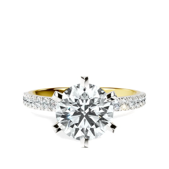 Mereia Secret Halo Lab Diamond Ring front view