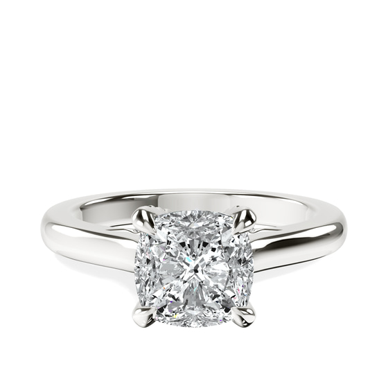Agnes Criss cross Prong Solitaire 2mm Lab Diamond Ring front view