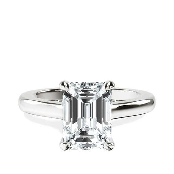 Agnes Criss cross Prong Solitaire 2mm Lab Diamond Ring front view